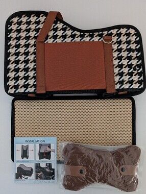 TKYZ Center Console Dog Car Seat Brown Black 16Lx9Wx10H Small